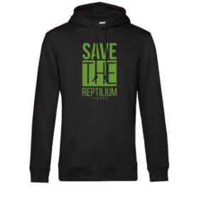Organic Hoodie - Reptilium Landau - Save Black