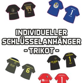 Individueller Schlüsselanhänger in Trikot-/Shirtoptik