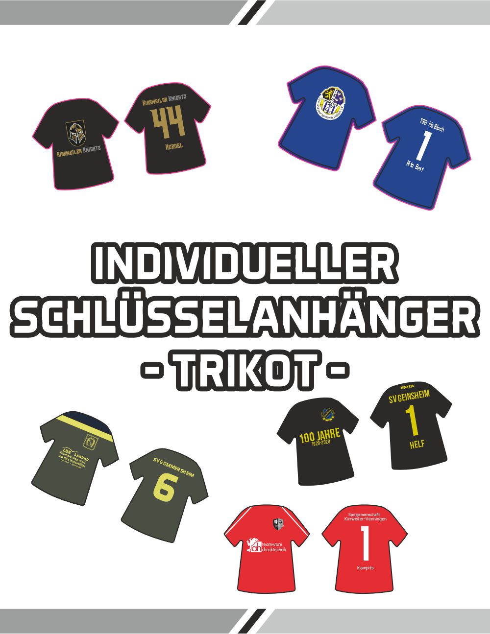 Profilbild Individueller Schlüsselanhänger in Trikot-/Shirtoptik – Bild 1