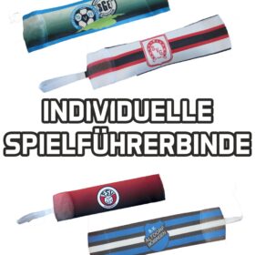 Individuelle Spielführerbinde mit Zugband und Klettverschluss