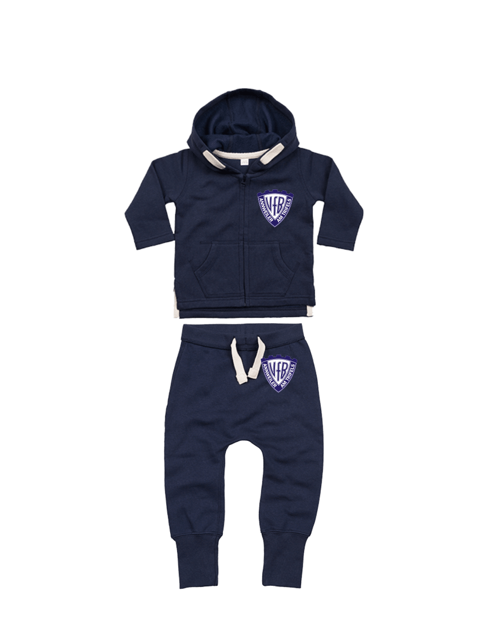 baby-anzug_vfb-annweiler_logo_navy_komplett Baby Baumwoll-Anzug - Logo - VfB Annweiler - navy – Bild 1
