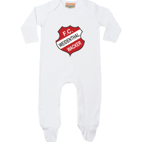 Baby Strampler - Logo - FC Wacker Weidenthal - white