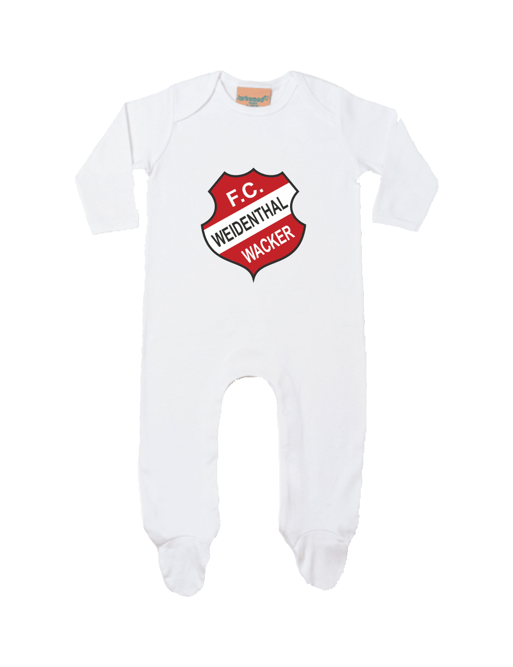 baby-strampler_fc-wacker-weidenthal_logo Baby Strampler - Logo - FC Wacker Weidenthal - white – Bild 1