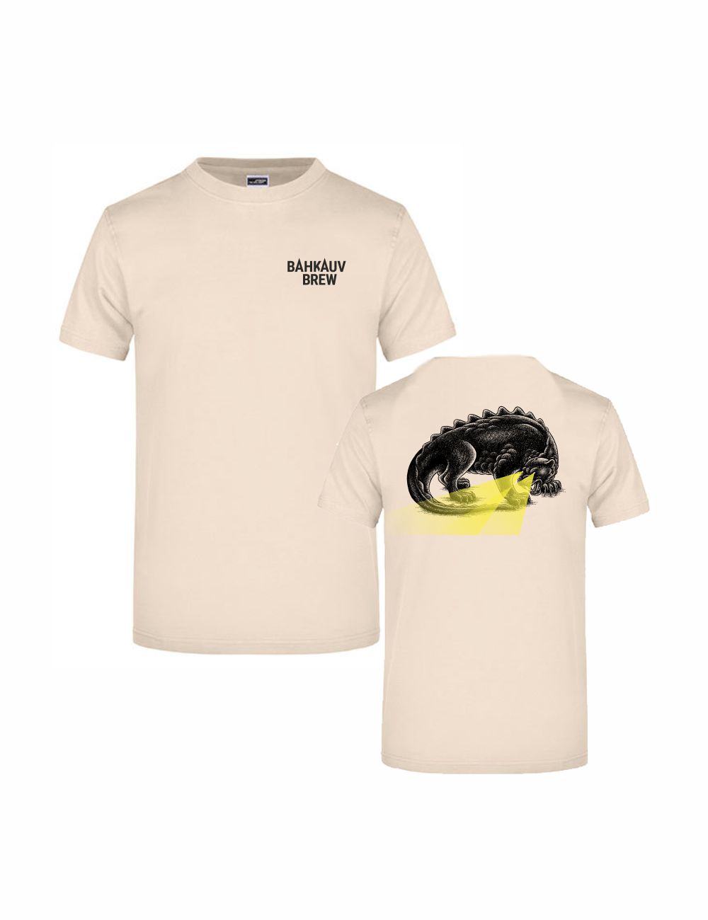 bahkauv-brew_kollektion_2025_t-shirt_fonted-beast_natur Bahkauv Brew - T-Shirt - Fonted Lights - natur – Bild 1