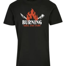 Burning BBQ-Fashion - T-Shirt - Grill & Enjoy - black