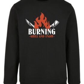 Burning BBQ-Fashion - Sweatshirt - Grill & Enjoy - black