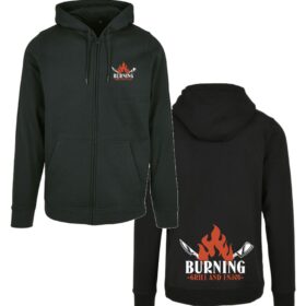 Burning BBQ-Fashion - Zipper - Grill & Enjoy - black