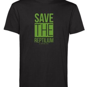 Organic T-Shirt - Reptilium Landau - Save Black