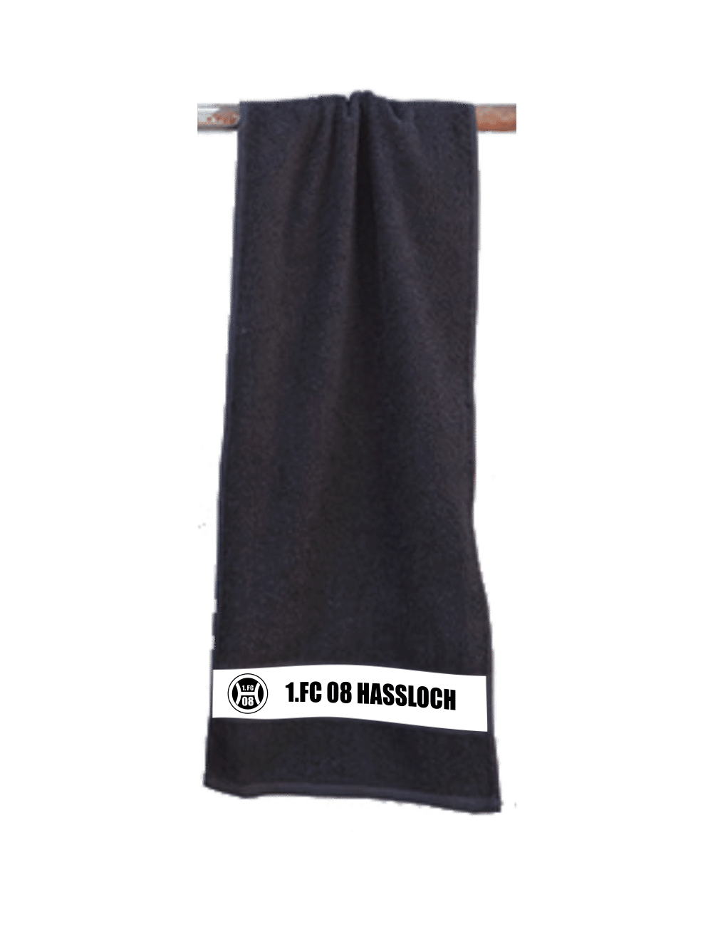 handtuch_fc-08-hassloch_verein Handtuch - Basic - 1.FC 08 Hassloch - black – Bild 1