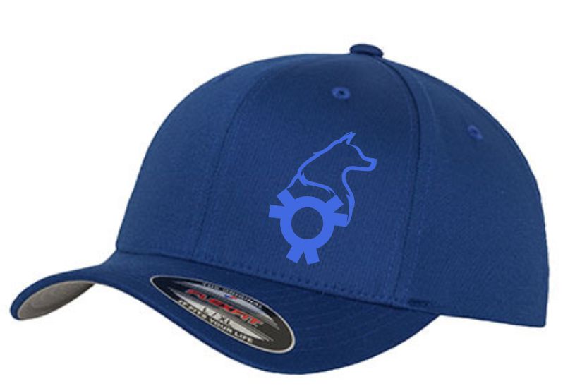 tura-otterstadt_cap_flexfit-gebogenerschirm_woelfe_royal TuRa Otterstadt - Cap - Flexfit, gebogener Schirm - Otterstädter Wölfe – Bild 1