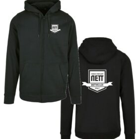 Weingut Nett - Zip-Jacke - Logo - schwarz