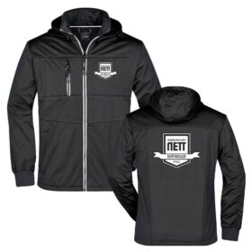 Weingut Nett - Softshell-Jacke - Logo - schwarz