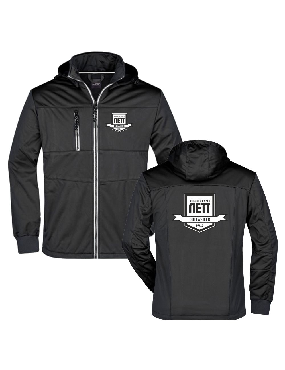 weingut-nett-duttweiler_softshell-jacke_logo_basic_black Weingut Nett - Softshell-Jacke - Logo - schwarz – Bild 1