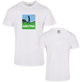Weingut Nett - T-Shirt - Etiketten - Golfing - weiß