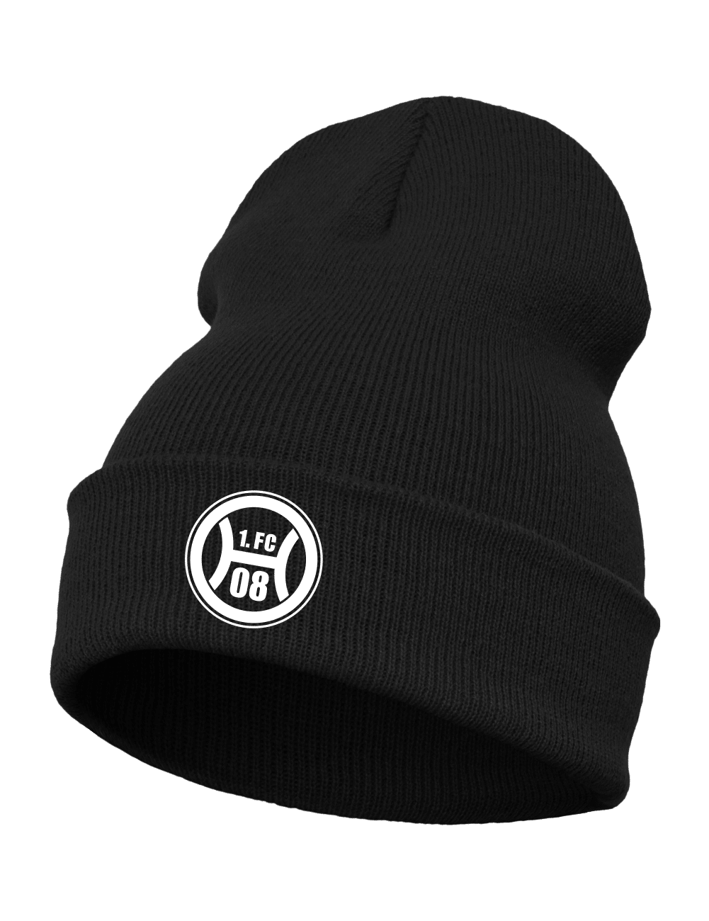 wollmuetze_fc-08-hassloch_verein_black Wollmütze - Basic - 1.FC 08 Hassloch - black – Bild 1